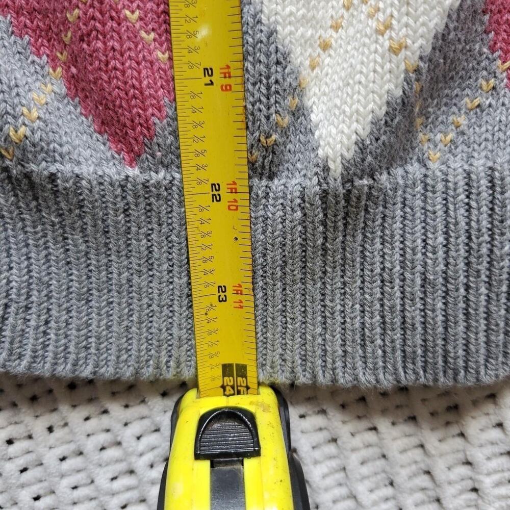 Gap pink white and grey button up sweater 100% cotton excellent condition - Picture 7 of 7